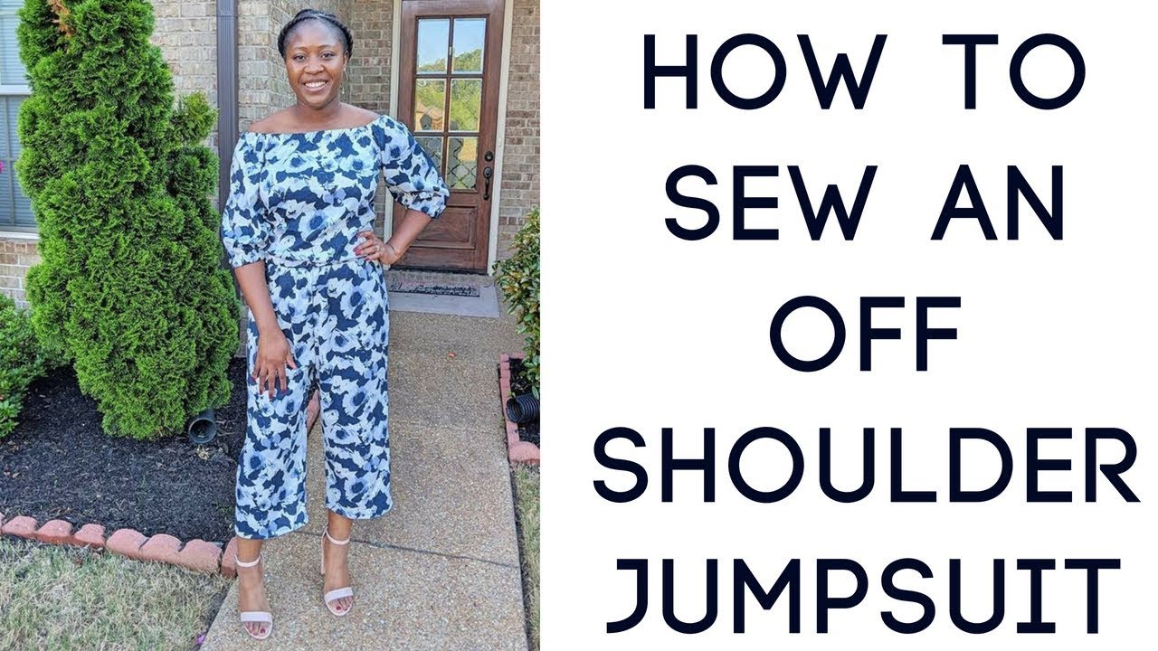 How to Sew an Easy DIY Off the Shoulder Jumpsuit