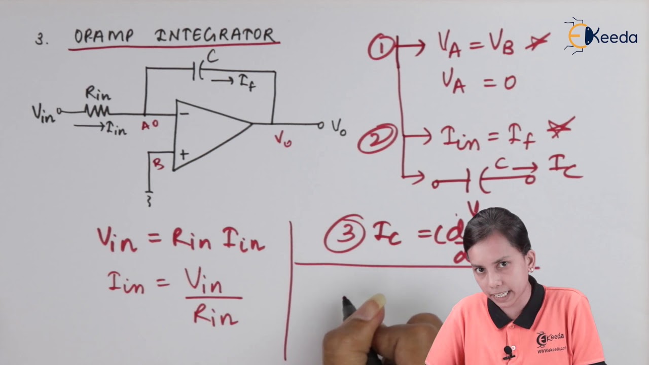 OPAmp Integrator - Operational Amplifiers - Application of Electronics Class 12