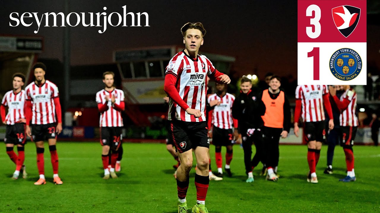 Match Highlights: Cheltenham Town 3-1 Shrewsbury Town - Presented by Seymour John