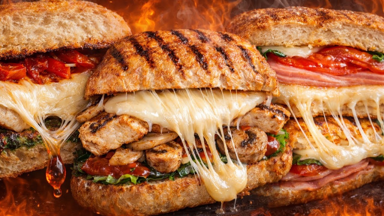 Panini sandwich Best Street Food in the world at home! | Grilled Panini | Cheese Panini Recipe