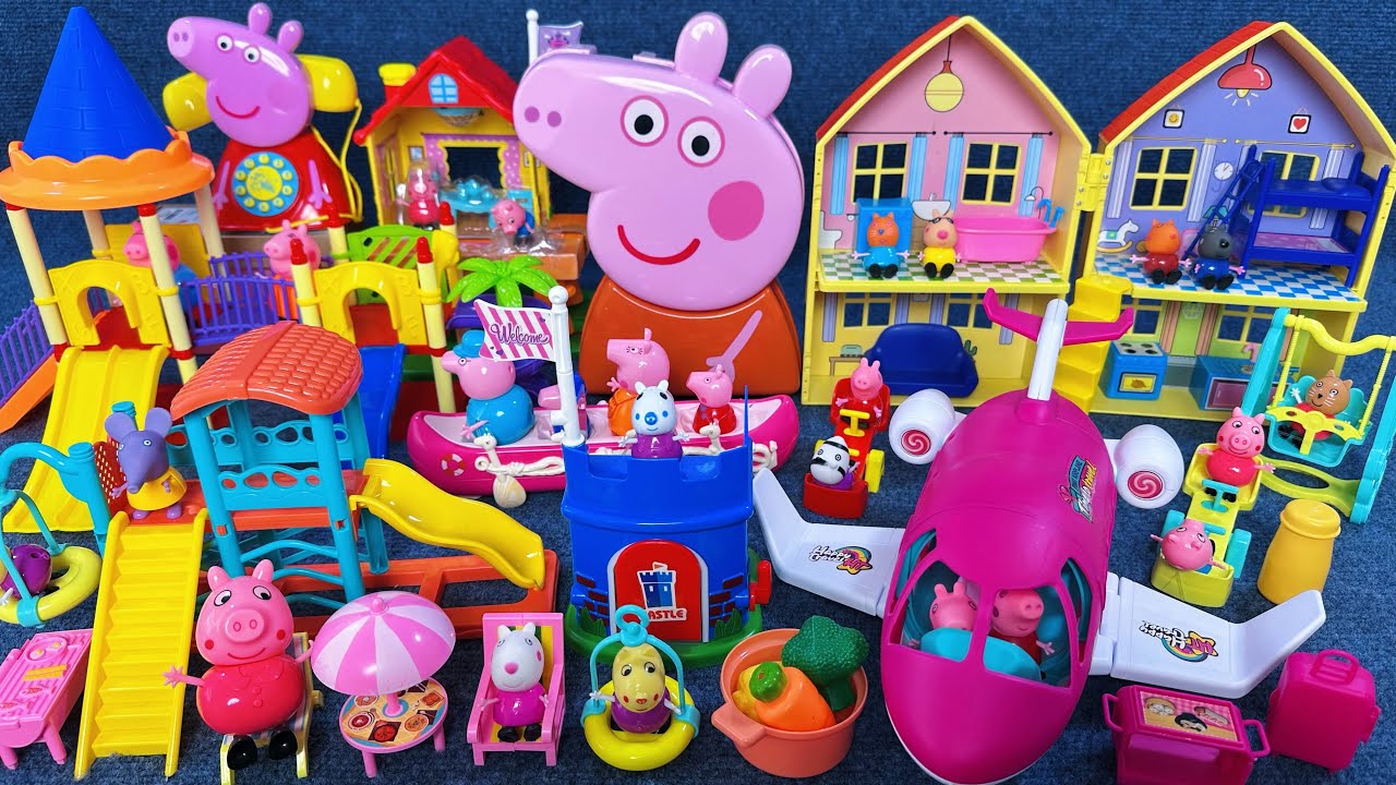 12 Minutes Satisfying with Unboxing Peppa Pig Castle and Airplane Playset ASMR | Review Toys