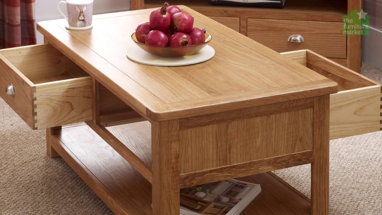 Manor Oak 2 Drawer Coffee Table