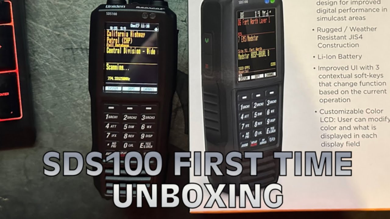 Распаковка Uniden SDS100