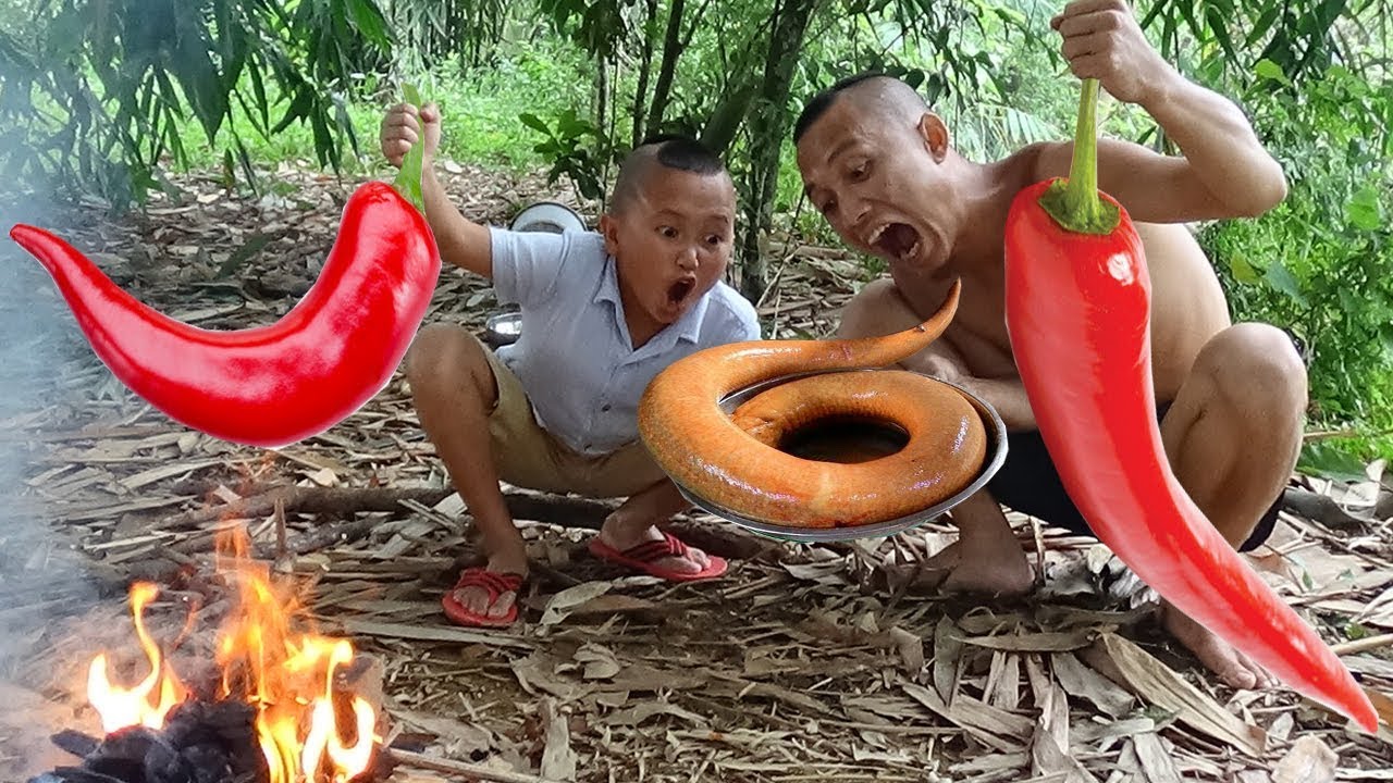 Lươn Nướng Siêu Cay - Đến Đi Bắt Lươn Thôi Cũng Không Nhịn Được Cười ( Super spicy grilled eel )