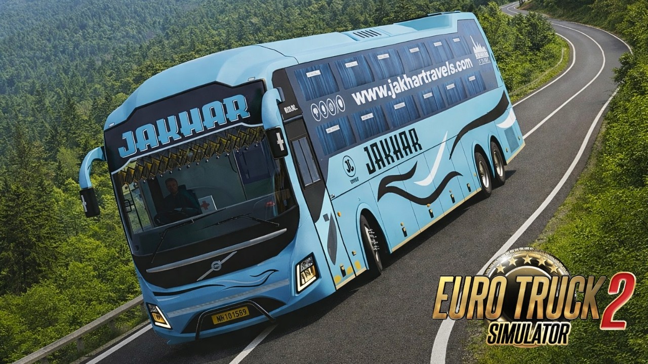 JAKHAR VOLVO 9600: PAHADI RASTA! 🤯 1000 FT KHAI KE PAAS BUS CHALAI! | ETS2
