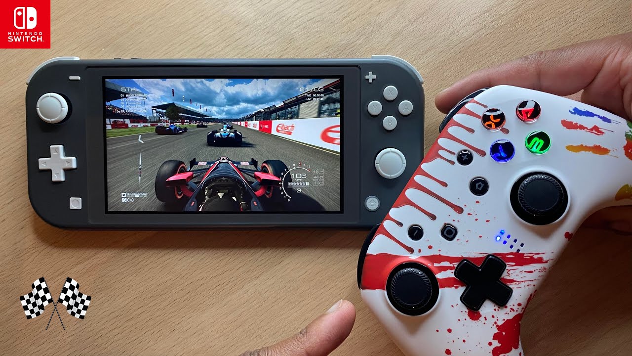 Racing Games on Nintendo Switch Lite with Pro Controller Gameplay