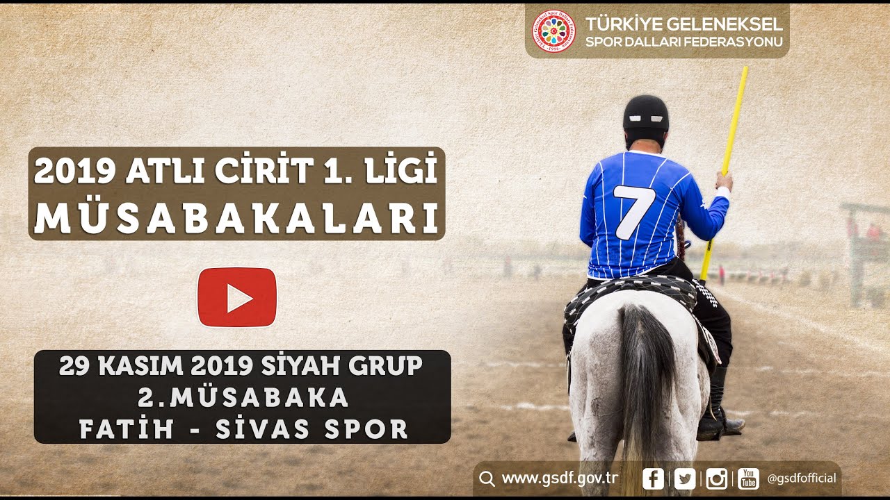 29 Kasım 2019 Atlı Cirit 1.Ligi Siyah Grup 2.Müsabaka (4.Hafta) /  Fatih - Sivas Spor