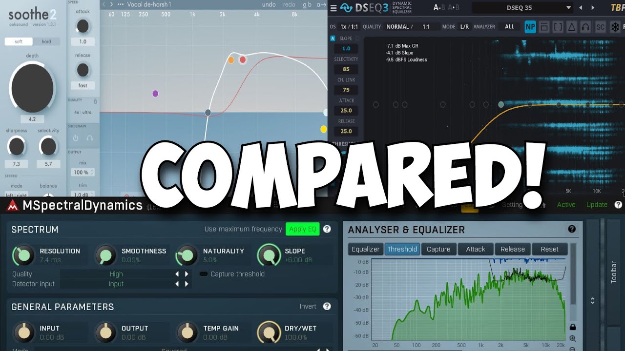 Soothe2 против DSEQ3 против MSpectralDynamics
