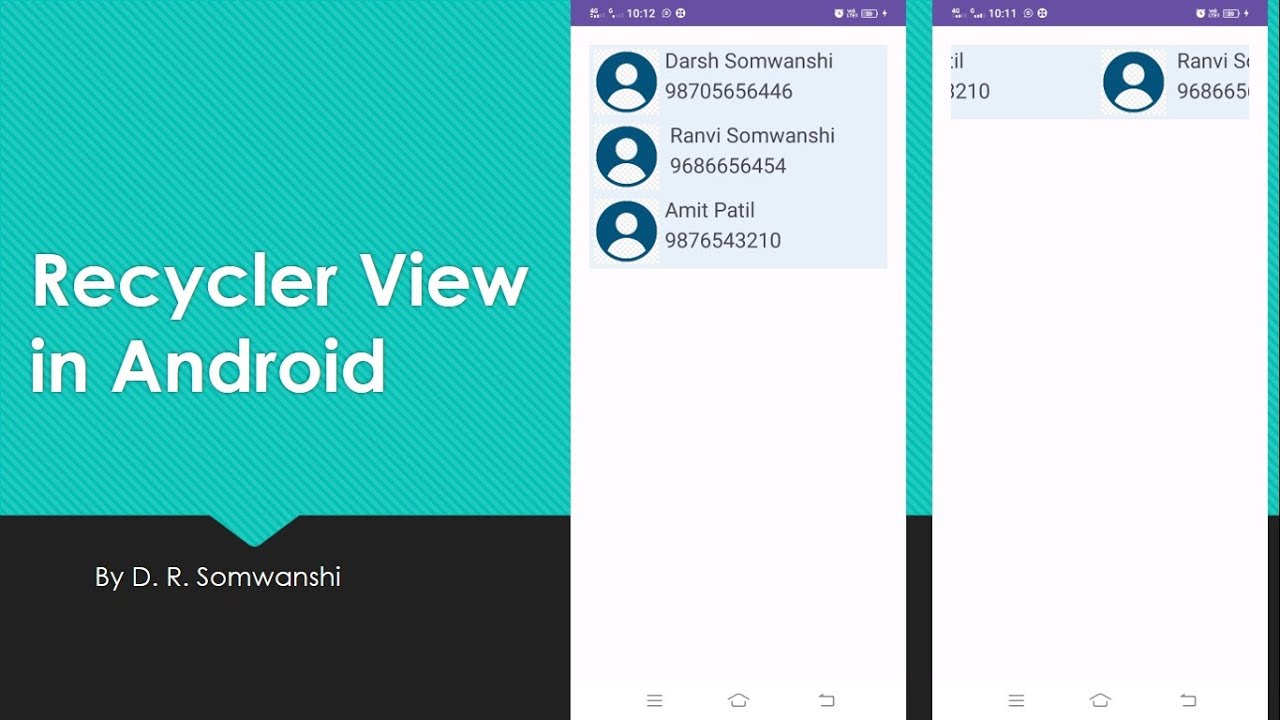 Recycler View for Contact List In Android