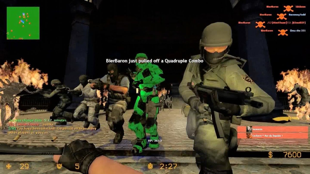Counter Strike Source Zombie Escape mod online gameplay on Helm's Deep