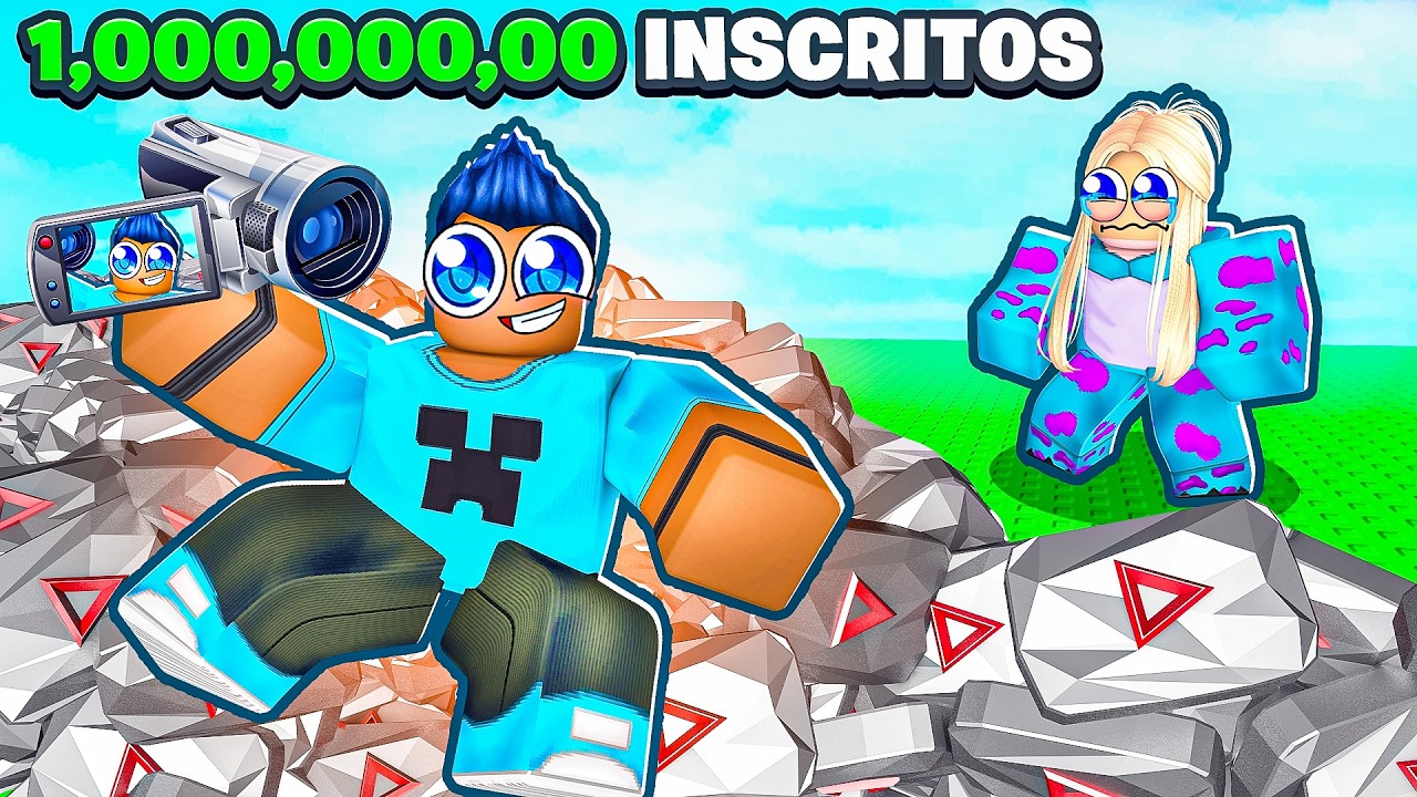 DE 0 a 1000000 de INSCRITOS no SEJA UM YOUTUBER no Roblox