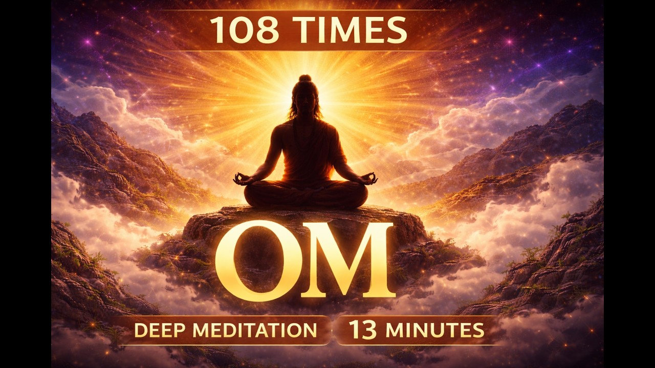 OM Chanting 108 Times | 13 Minute Deep Meditation for Inner Peace | SKBGM