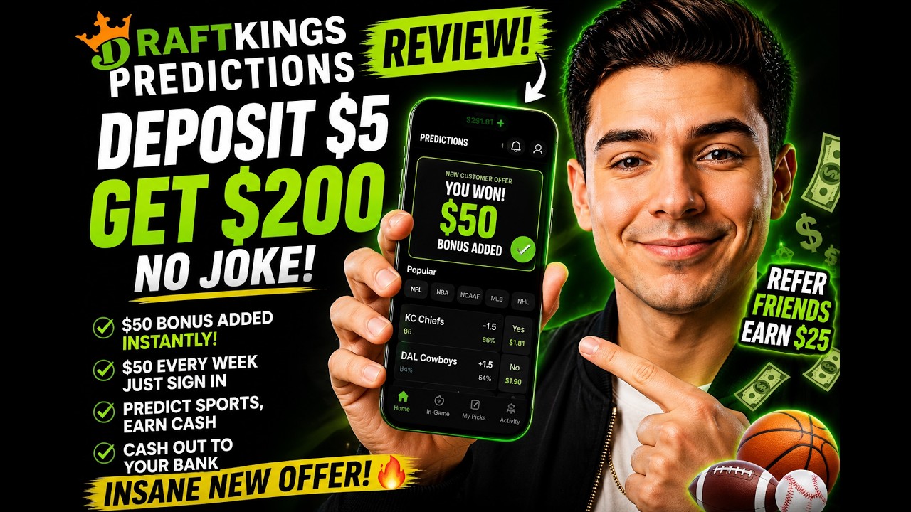 DraftKings Predictions Review 2026: Deposit $5, Get $200 (Legit!)