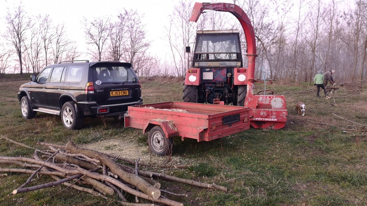 Shredding Wood with pottinger forage harvester permaculture chat