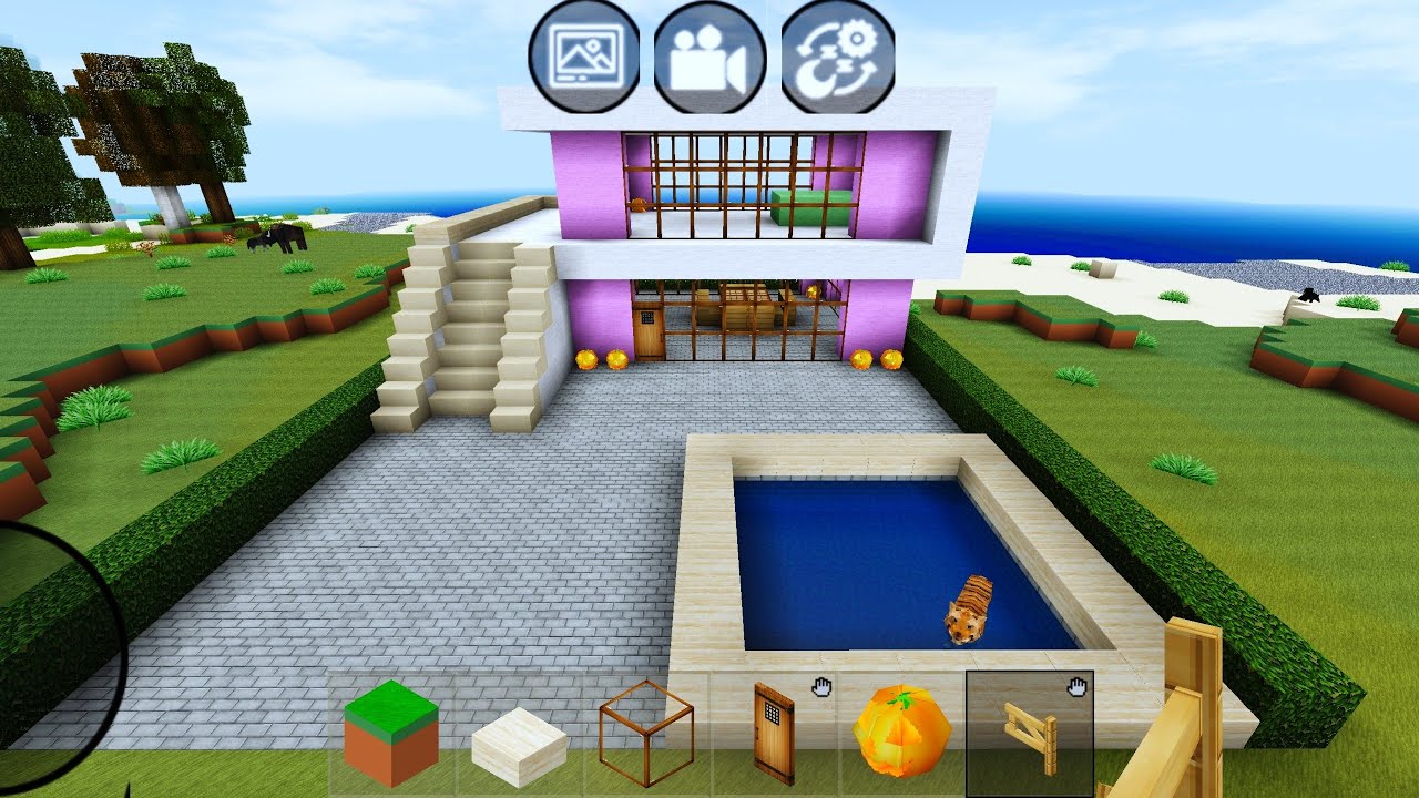 Mini Block Craft 3D Gameplay #27 (iOS & Android) | Small Modern House 🏡