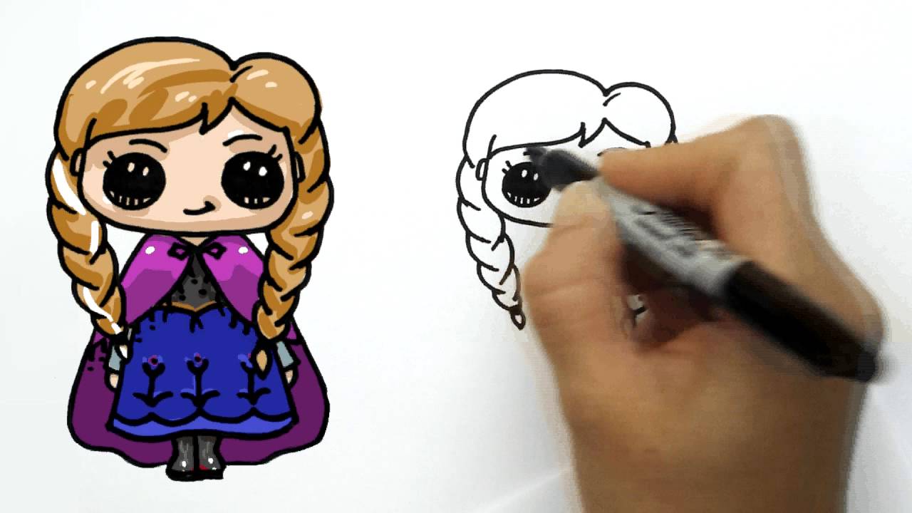How to Draw Anna from Frozen - Cute and Simple