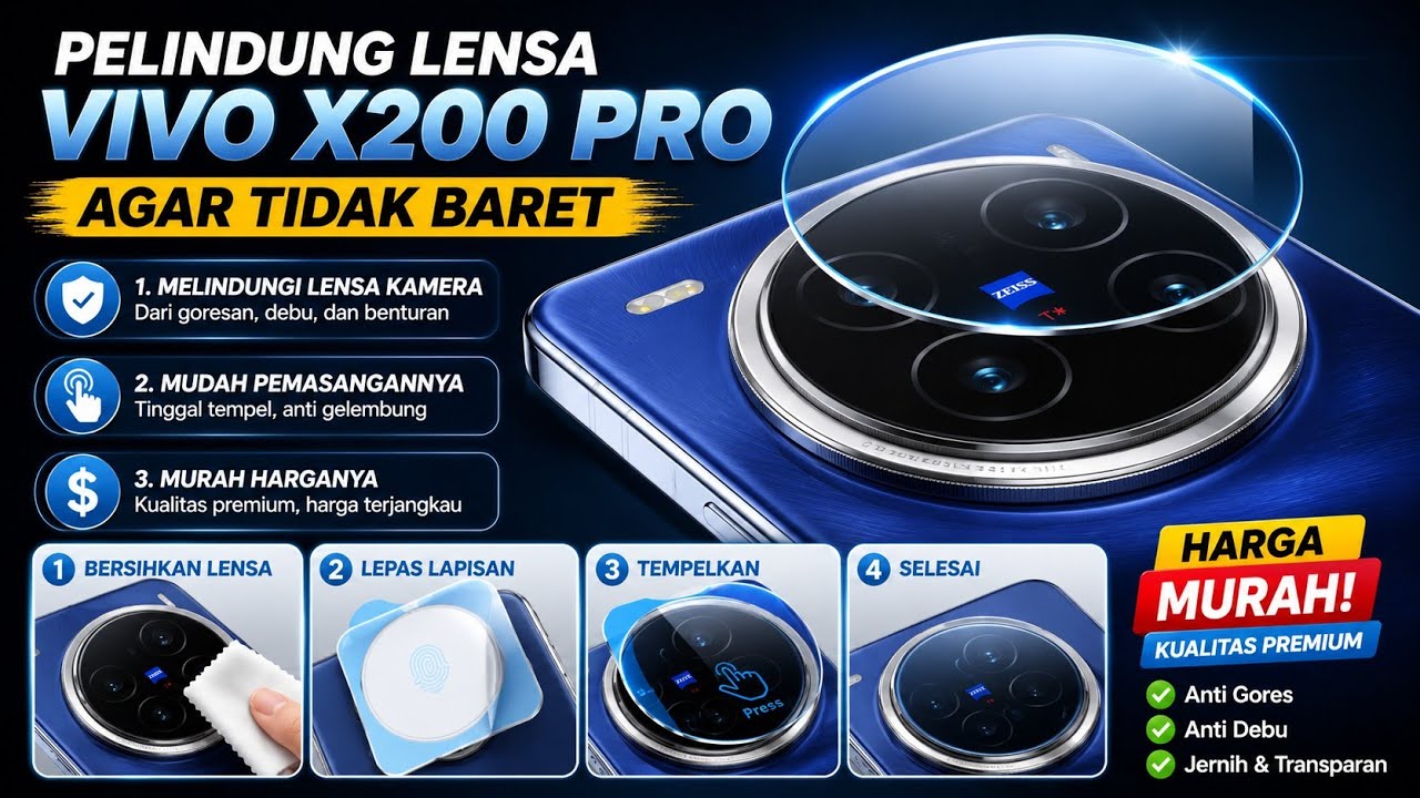 Pelindung lensa vivo x200 pro agar tidak tergores #giniajachannel 