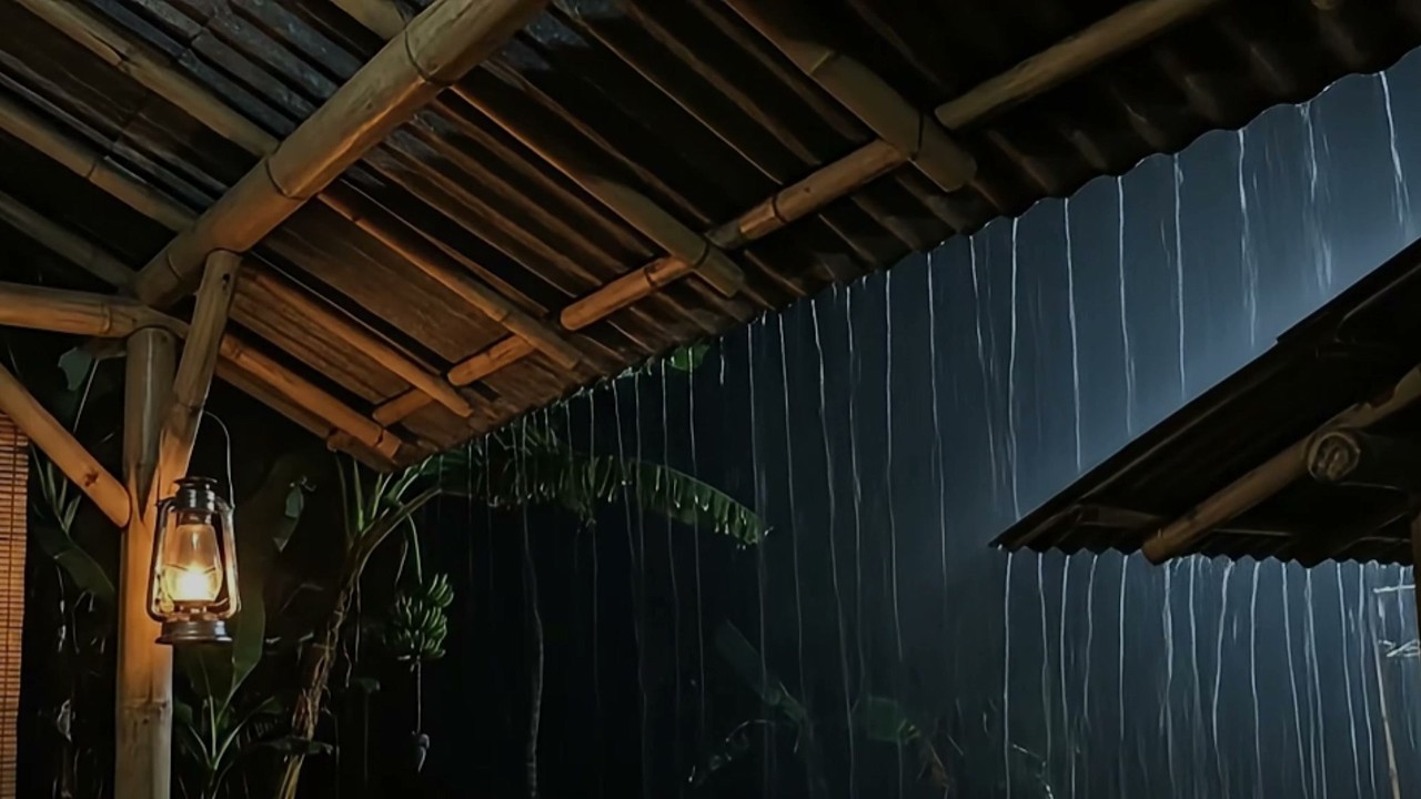 Nonstop Night Rain on a Tin Roof | 8 Hours Relaxation