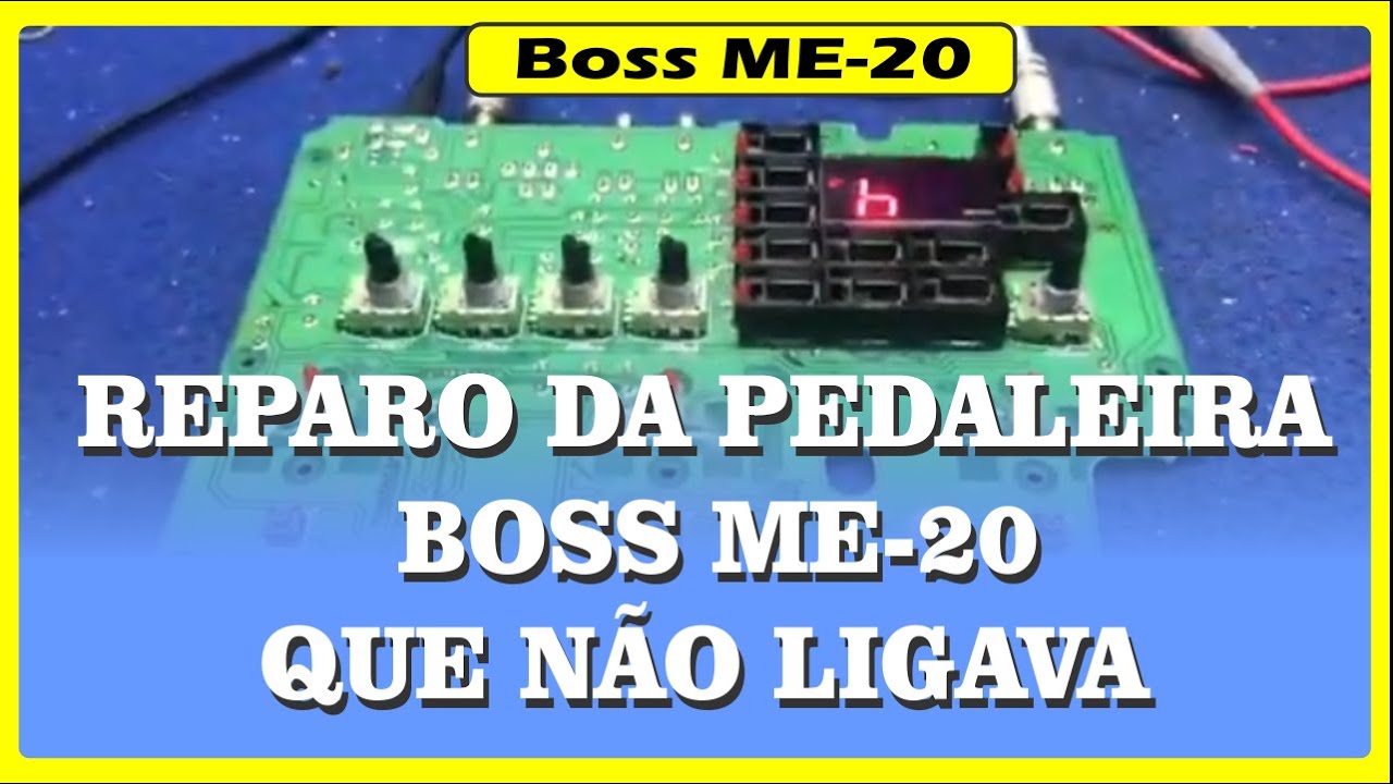 Defeito e reparo da pedaleira Boss ME-20 que não ligava
