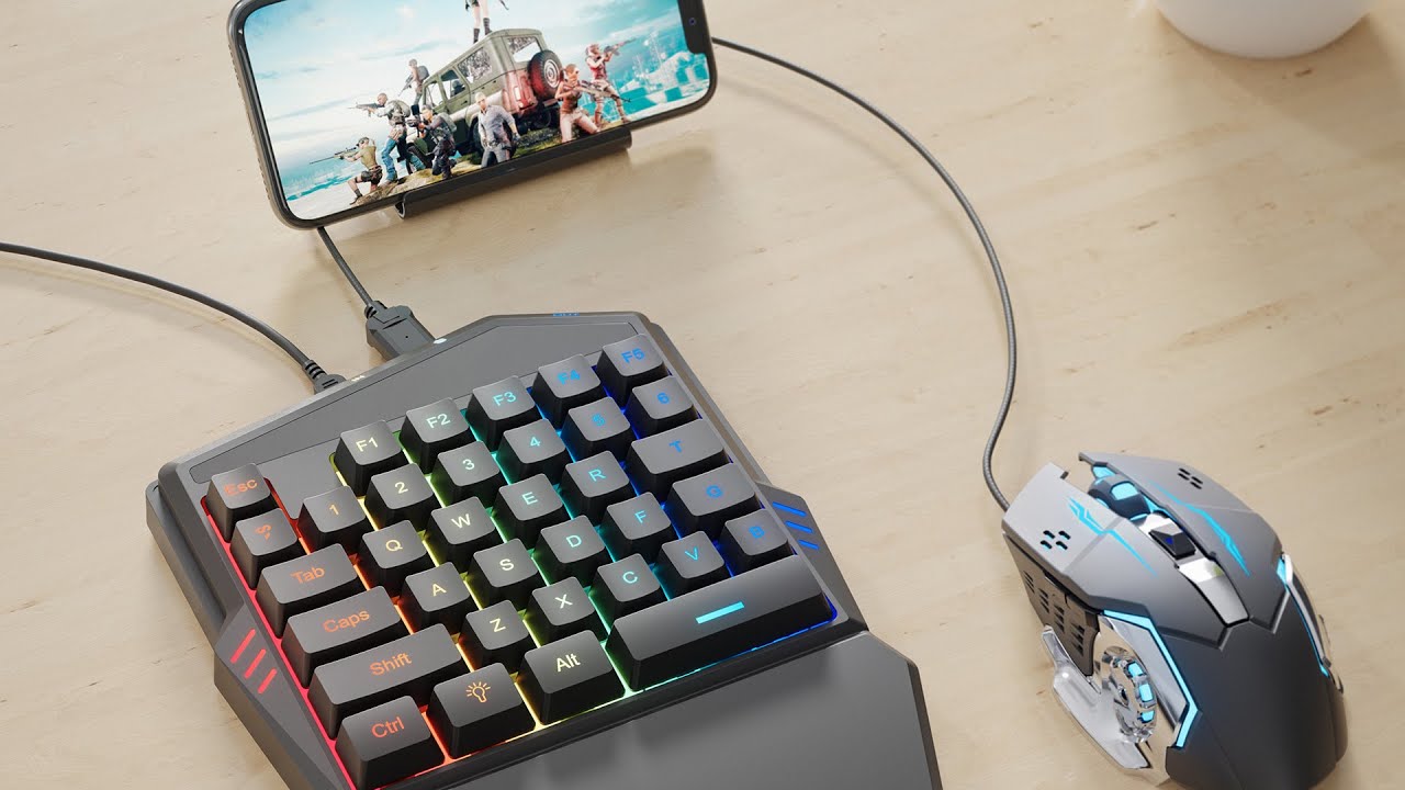 IFYOO Mobile Game Keyboard and Mouse Combo Set - Compatible with iPhone / iPad, Android Phone