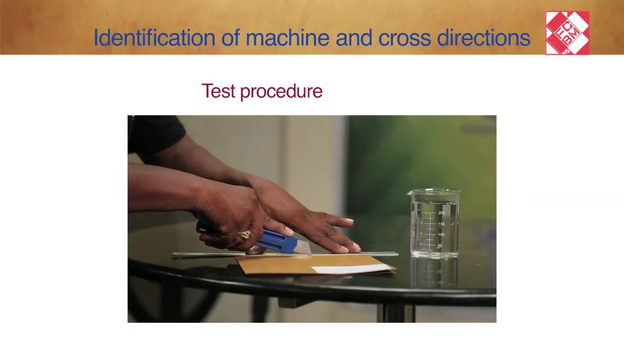 Identification of machine and cross directions