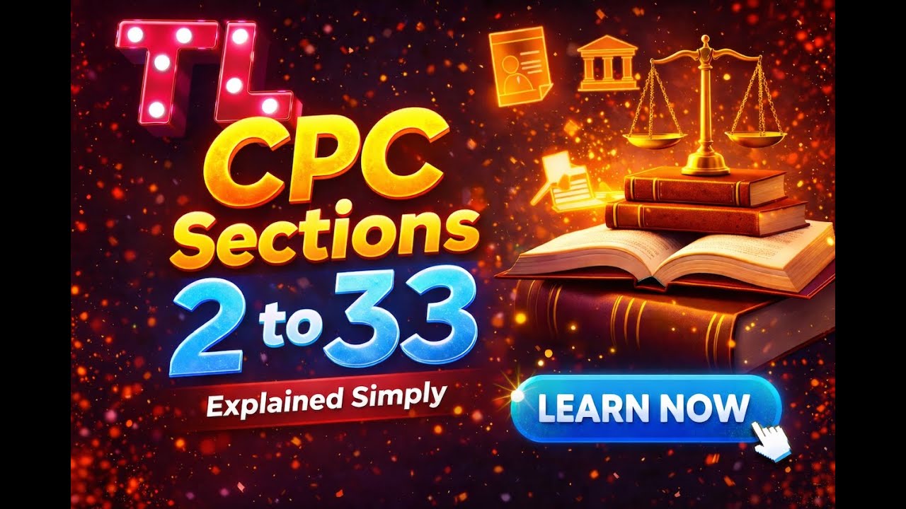 CPC Sections 2–33 Explained in Simple Language | Civil Procedure Code