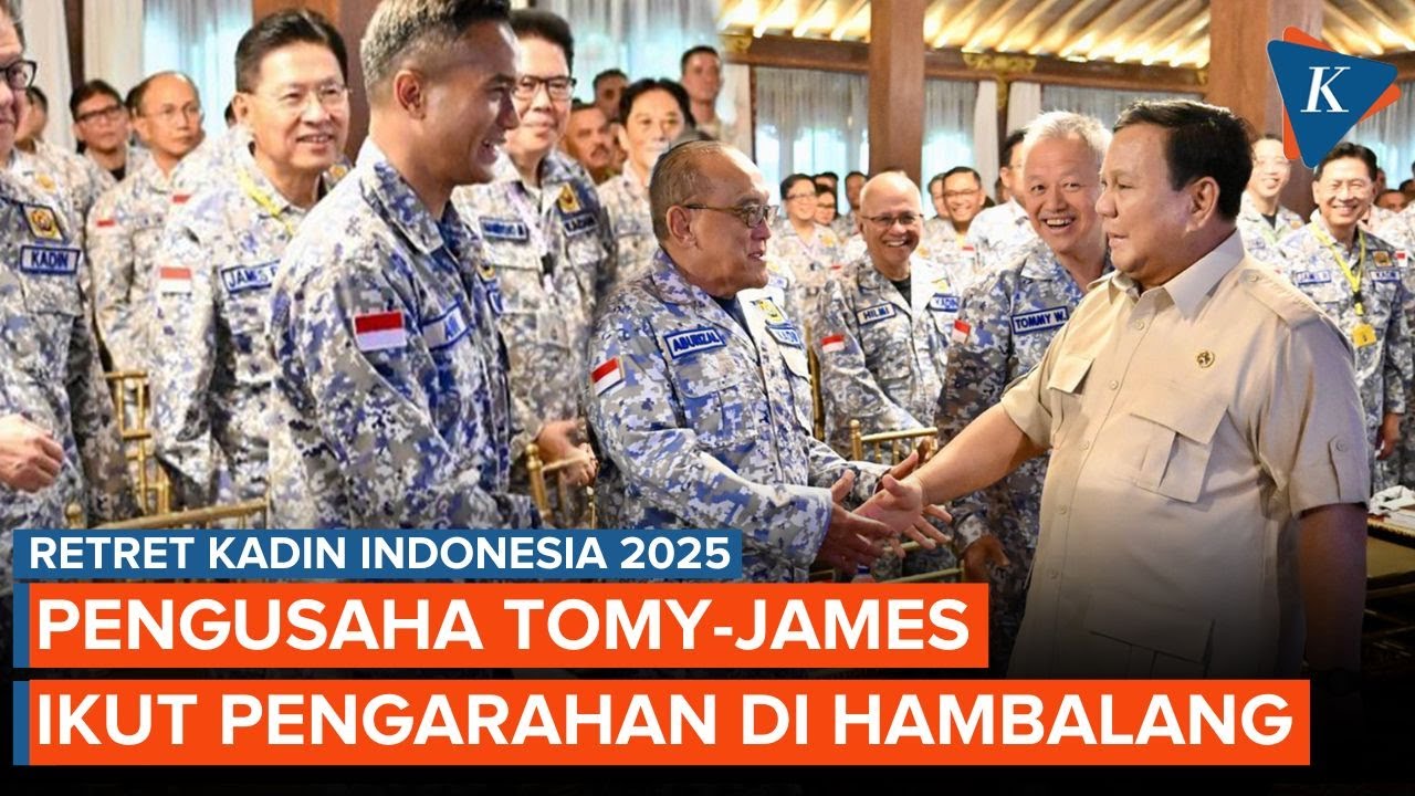 Momen Tomy Winata-James Riyadi Ikuti Pengarahan Prabowo Jelang Retret Kadin