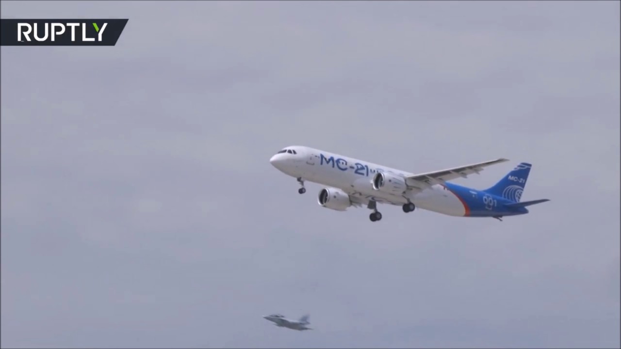 New Russian Airliner MC-21 first flight