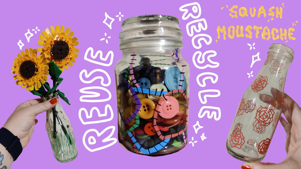 [project] recycling glass bottles & a jar! 🍾 | no talking