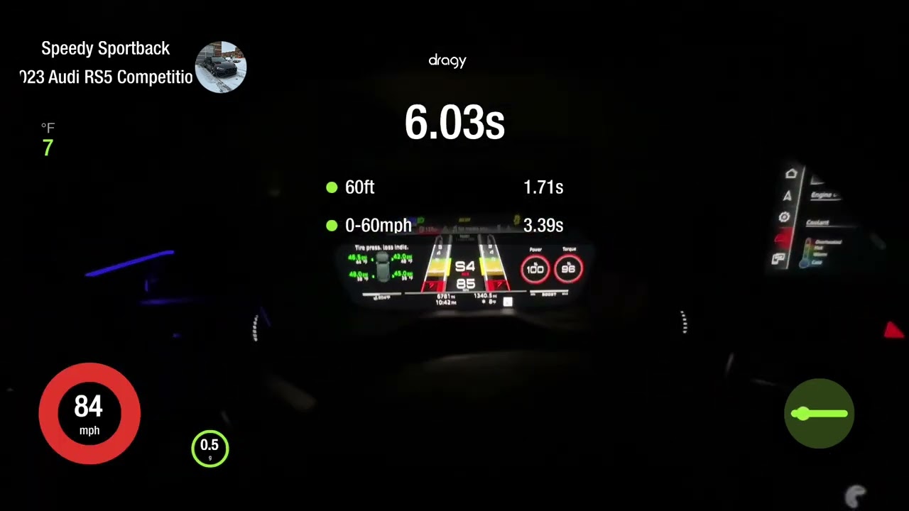 Stock 2023 Audi RS5 Competition 0 to 60 & 1/4Mile