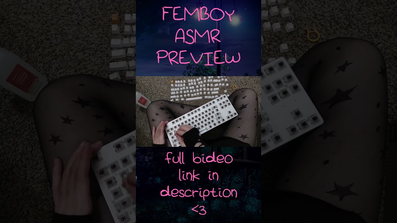 Femboy ASMR IRL ★ Keyboard Cleaning ★ Q-Tips, Canned Air, Key Tapping, Fabric Sounds [No Talking]
