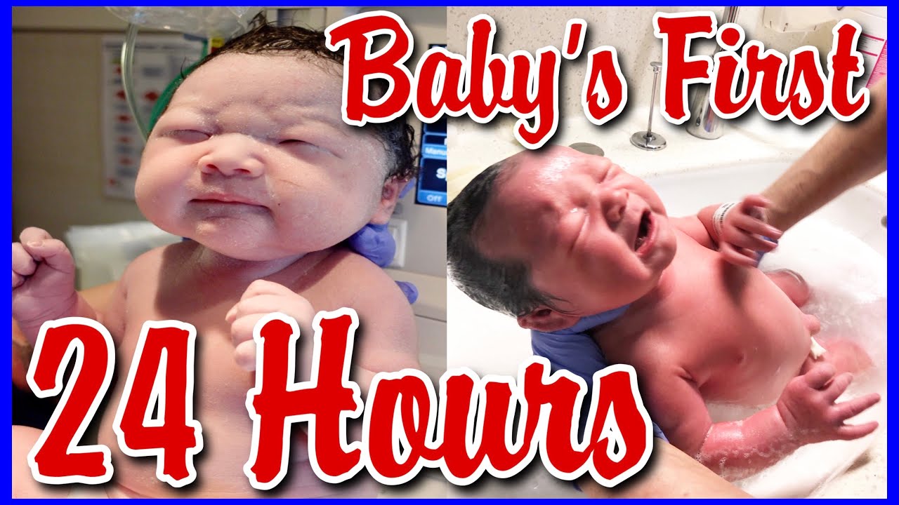 Newborn Baby's First 24 Hours | Baby's First Bath | The Carchedi Family
