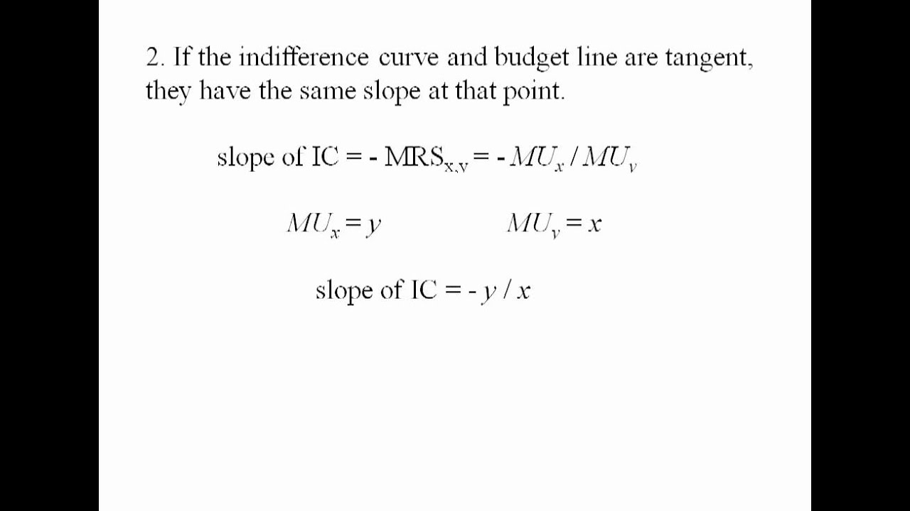 Econ - The Consumer's Optimal Bundle (LBD 4.2)