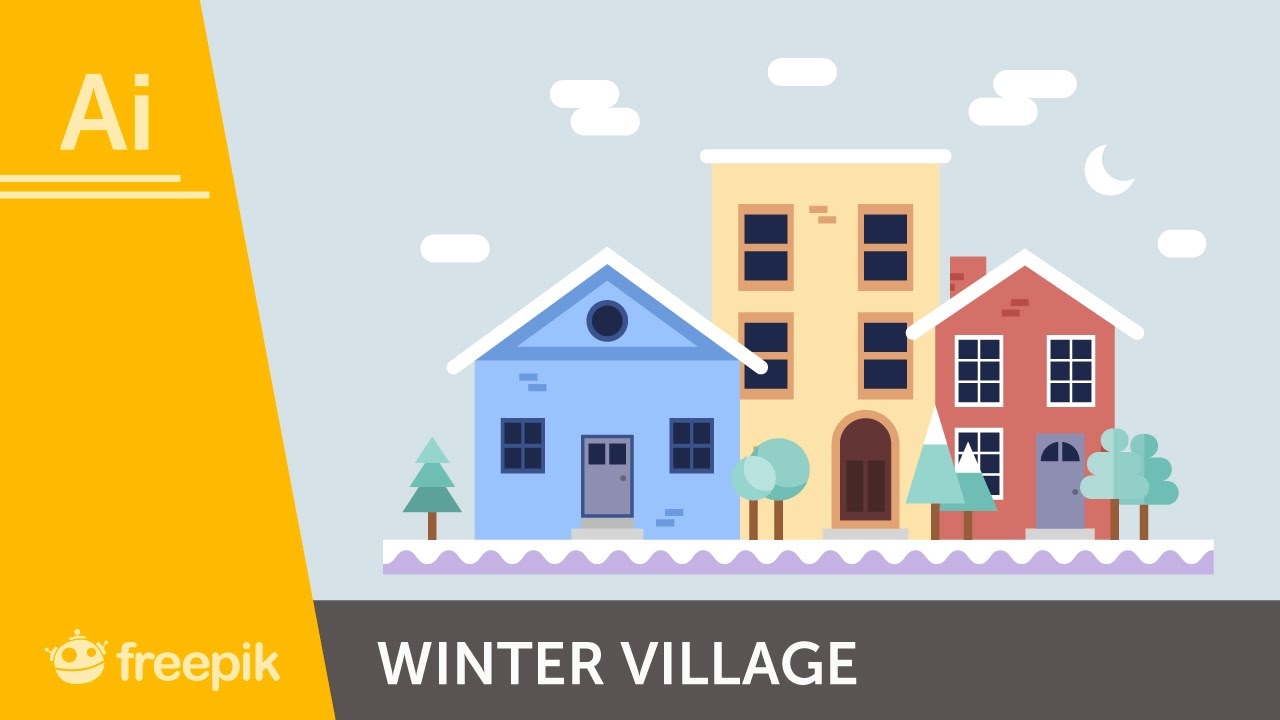 Illustration: Design a Winter Village (intermediate) | Freepik
