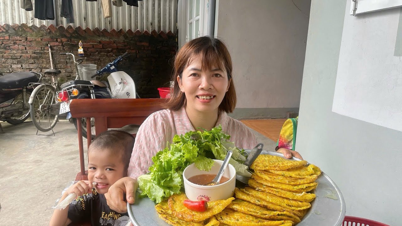 Cảm nghĩ của ông bà ngoại khi ăn một mâm bánh xèo