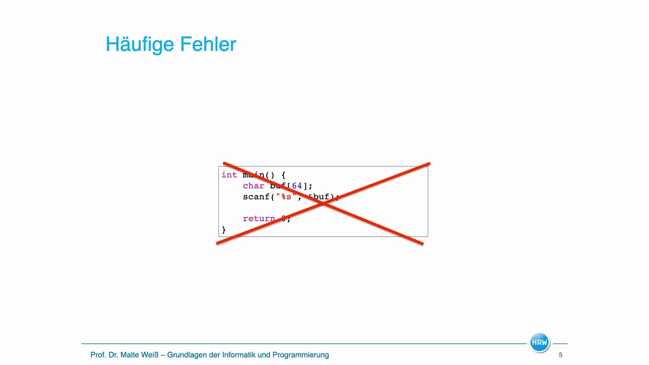 Häufige Fehler