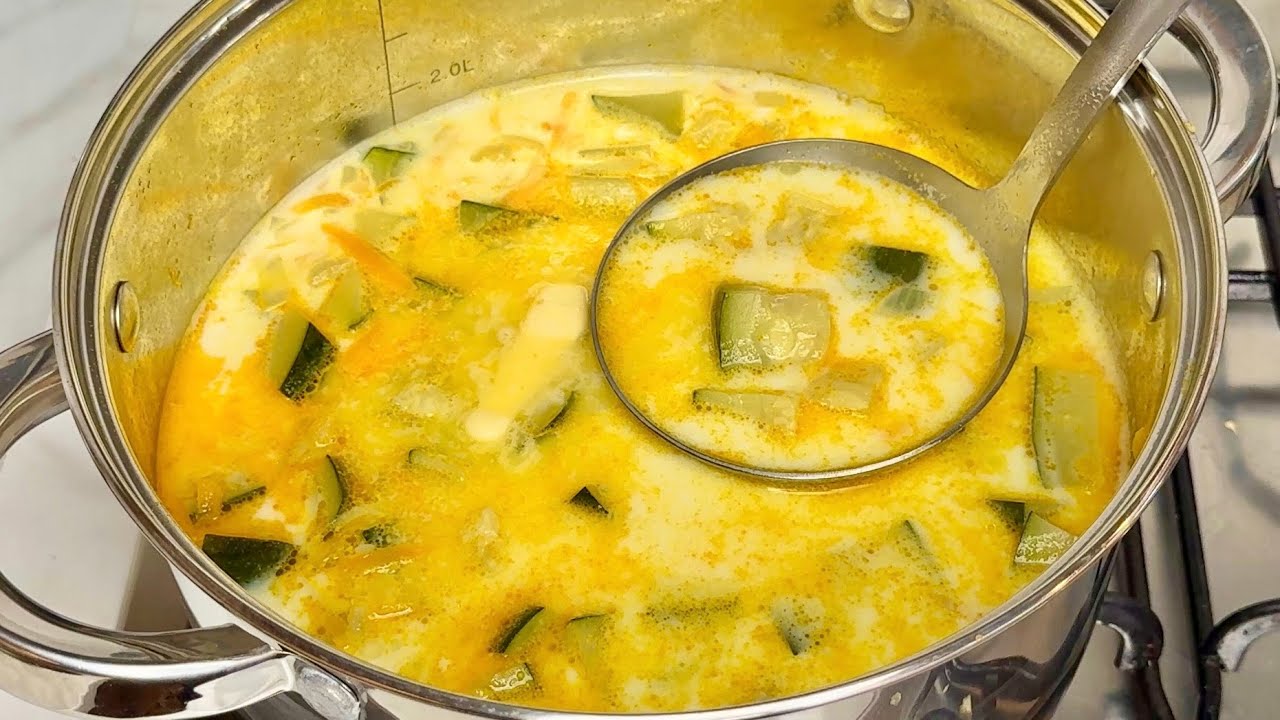БАРХАТНЫЙ суп из Кабачков! Я могу есть этот суп всё лето и осень!