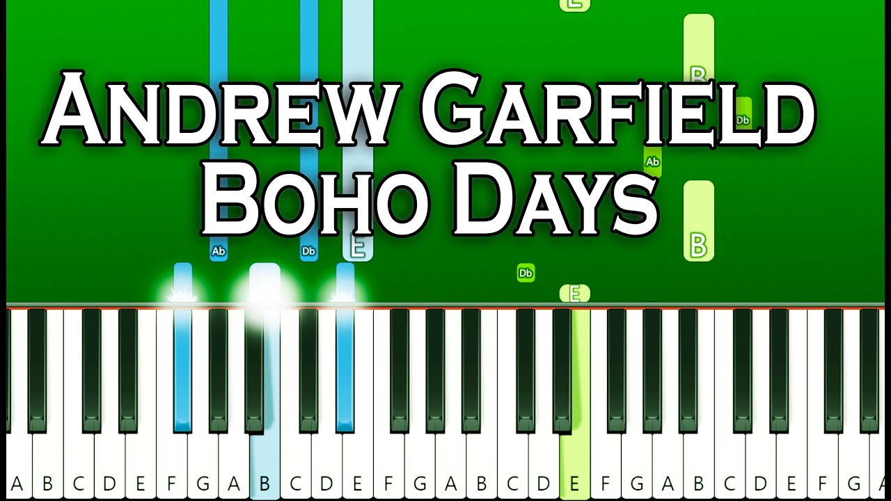 Andrew Garfield - Boho Days (from tick, tick... BOOM) (Piano Tutorial)