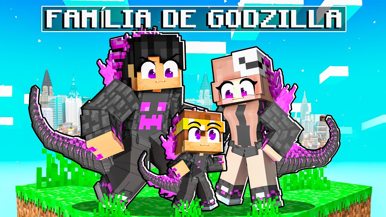 ALEX MONTE tem uma FAMÍLIA DE GODZILLA no Minecraft!