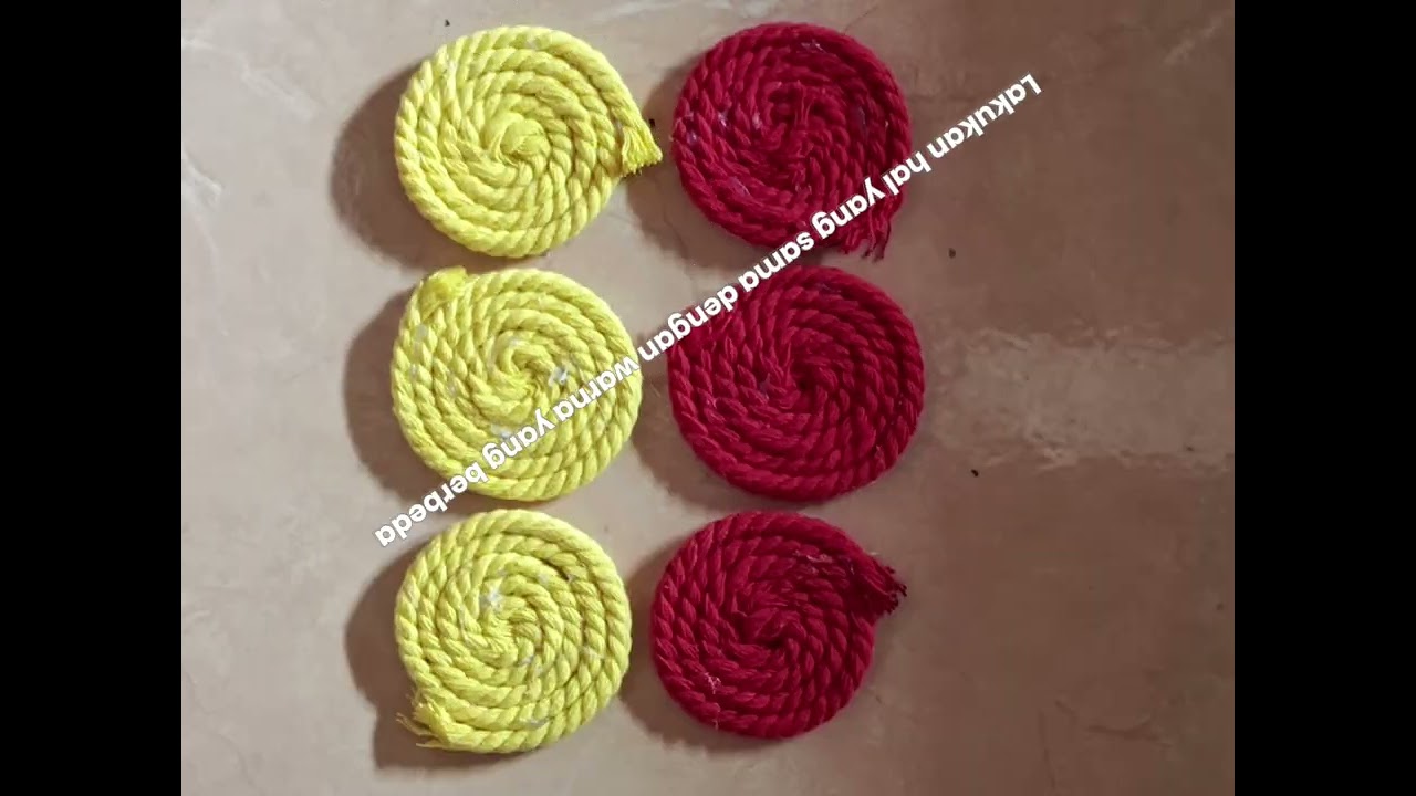 Tutorial cara how to make membuat bunga dari tali macrame | Tugas Prakarya loh yak