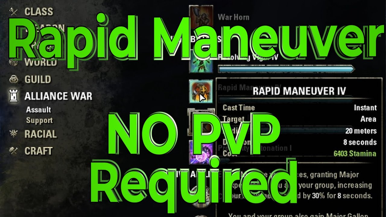 Rapid Maneuvers - NO PvP required! - How to level your alliance war skills. Easy alliance points