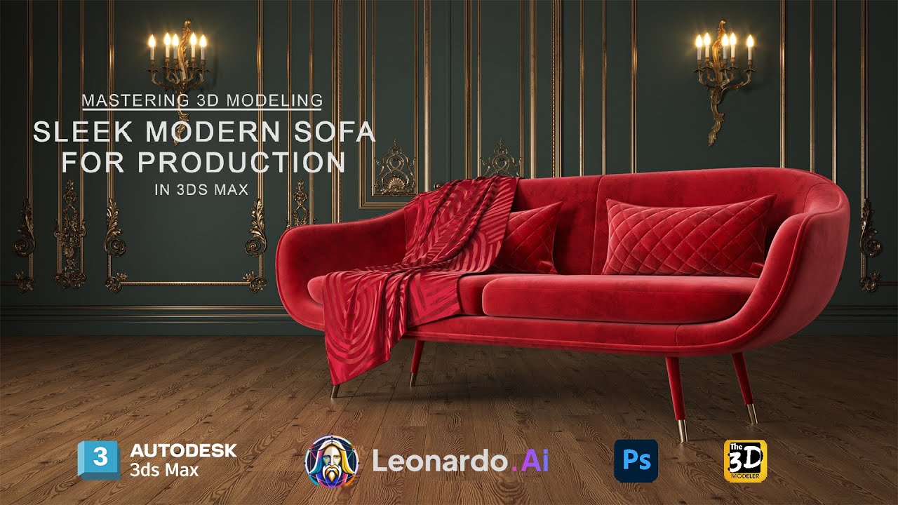How to texture a sleek modern sofa for production in 3Ds max (part 2)