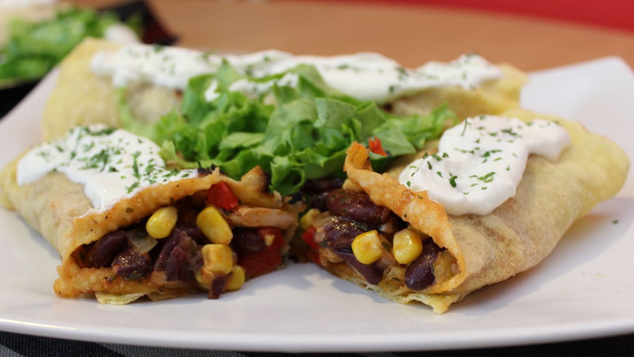 Tortilje s piletinom i povrćem - Tortilla with chicken and vegetables