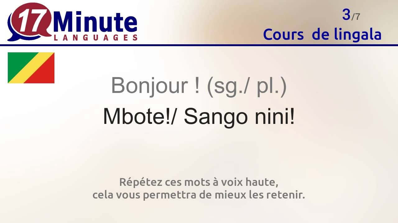 Cours  de lingala gratuit (vidéo)