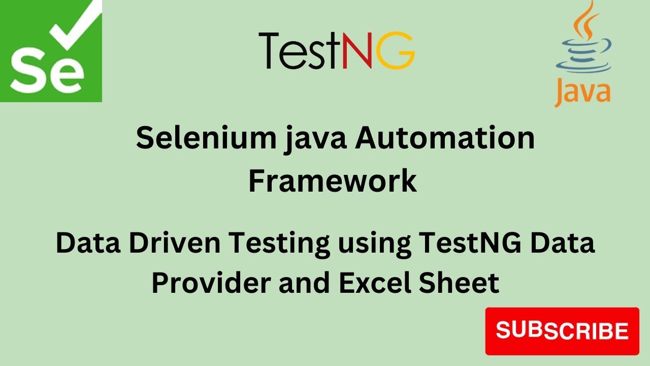 Part 11 || Data Driven Testing Using Excel File || Selenium automation framework