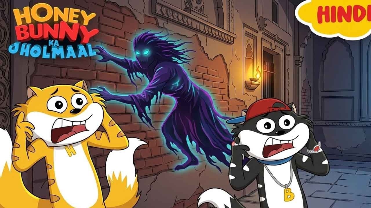 Honey Bunny ने देखा दीवार पर चलता भूत | Cartoon For Kids | Gags In Hindi | Funny Cartoon