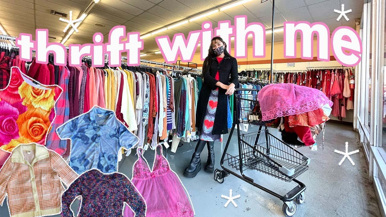 THRIFT WITH ME // thrifting *COLORFUL* 90s pieces ~ BEST THRIFT HAUL EVER!!!