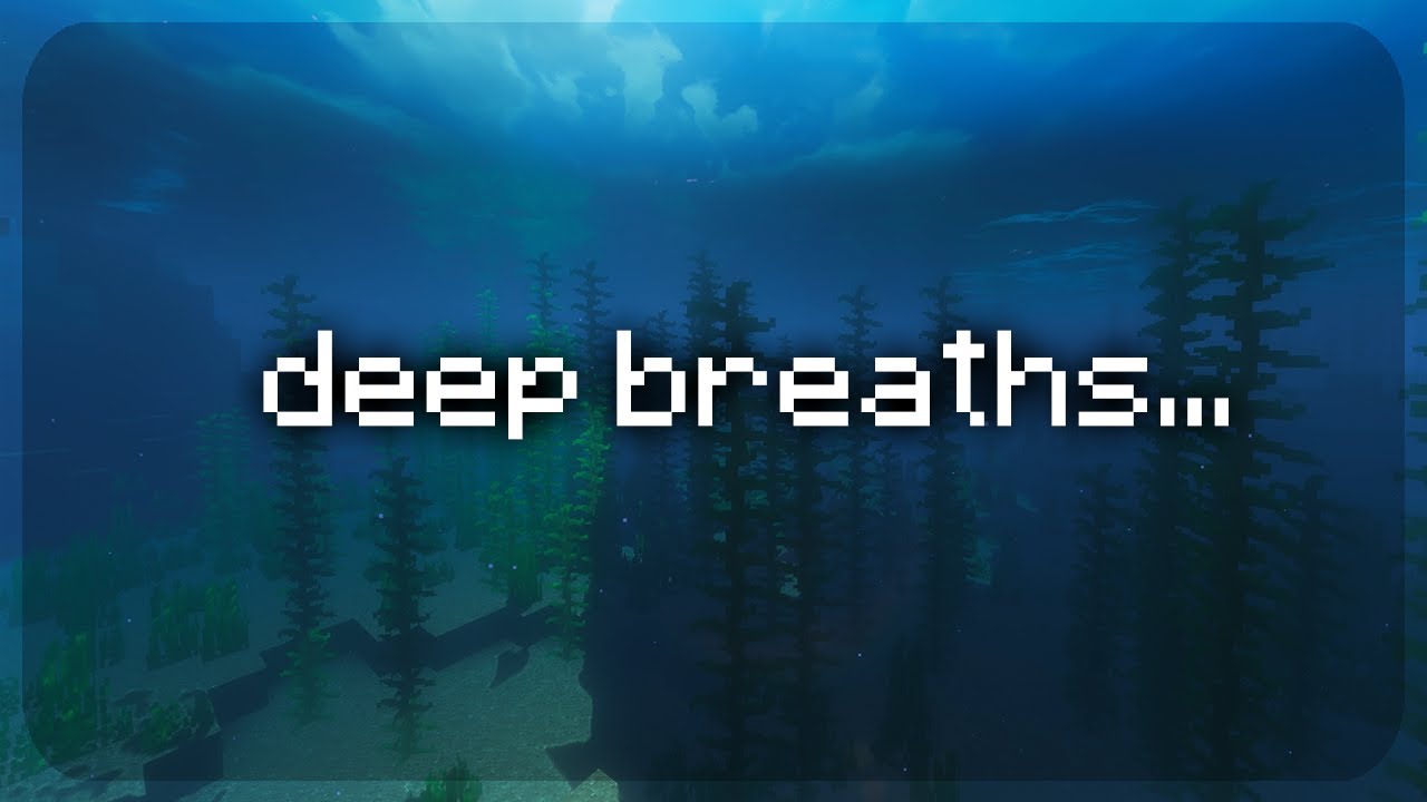 Deep Breaths...😴 (Minecraft Cozy Ocean Underwater Vibes Study and Sleep ambience & C418 music)