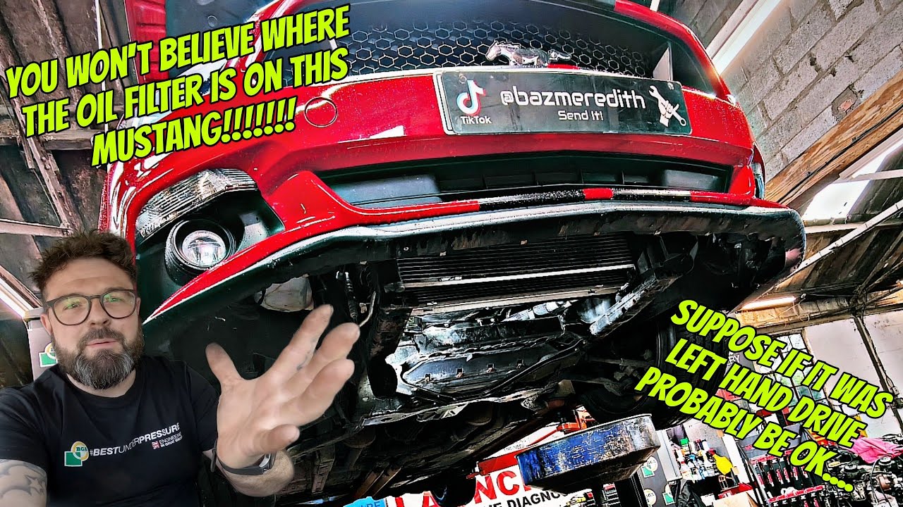 YOU WON'T BELIEVE WHERE THE OIL FILTER IS ON THIS MUSTANG 5.0V8!!!McTRIPPLE JOINTED FINGERS REQUIRED