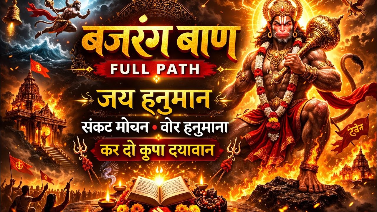 संकट मोचन बजरंग बाण | रोज़ सुनें और चमत्कार देखें 🙏 #bajrangbaan #bhajan 